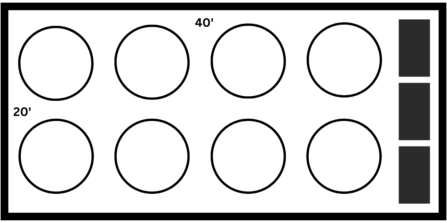 80-Person Tent Package Diagram